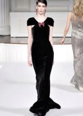 Velvet dress with wings sleeves