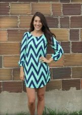 Turquoise Blue Print Dress