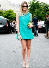 Short turquoise dress
