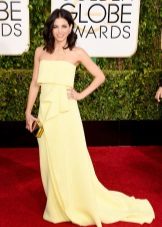 Open evening dress with train