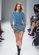 Denim dress with long sleeves