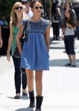 Short denim dress