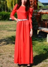 Coral long dress