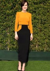 Black shoes for black mustard dress