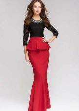 Black and crimson dress