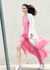 Outerwear chiffon dress