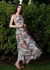 Chiffon dress with a pattern