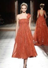 A-silhouette chiffon dress short