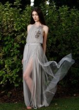 Gray chiffon dress
