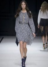 Short gray chiffon dress