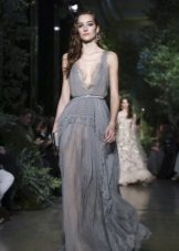 Gray dress made of chiffon by Elie Saab