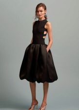 Evening dress with a low waist