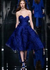 Fluffy short evening dress in the style of a new bow