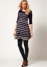 Striped knitted maternity dress