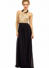 Gold dress with black
