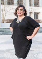 Black dress-tunic for obese women