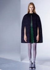 Color dress with cape