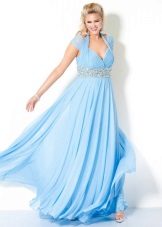 Blue dress for fat belly