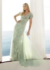 Light green dress for blonde