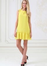 Moon-yellow dress for blonde
