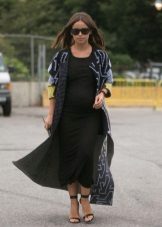 Knit Long Black Maternity Dress