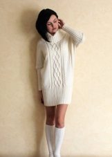 Warm short milk dress