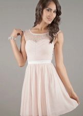 Milk dress with guipure