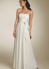 Long Milk Dress Pleated