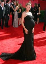 Festive dress from natural fabrics for pregnant women