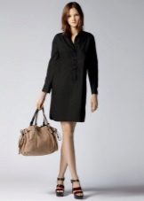 Black office dress shirt