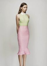 Two-color sheath dress