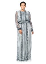 Two-tone dress for full stripes