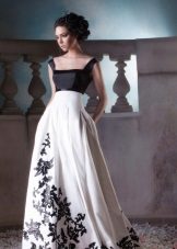 Fluffy dress with a dark top