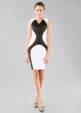 Short black and white dress