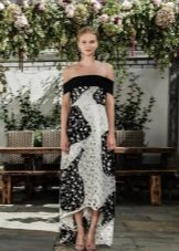 Dress with a chaotic print