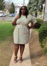 Sheath dress for a complete cut with an apple figure