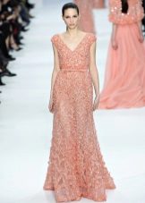 Peach dress with beads