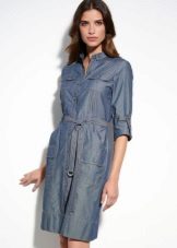 Dress in safari style jeans