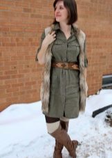 Safari dress and outerwear to it