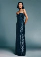 Blue dress in disco style