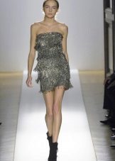 Gray dress in disco style