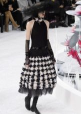 Chanel dress with black and white skirt