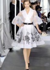 Dress with organza embroidery