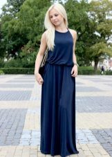 Blue long summer dress