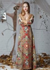 Long dress in Russian style