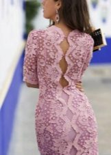 Knitted pink dress