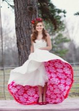 Beautiful wedding dress floral print on petticoats
