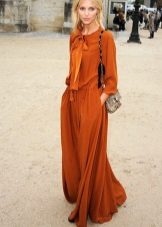 Long Terracotta Dress for Blonde