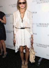 Accessories and decorations for asymmetrical dress