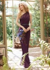 One shoulder dress jewelery